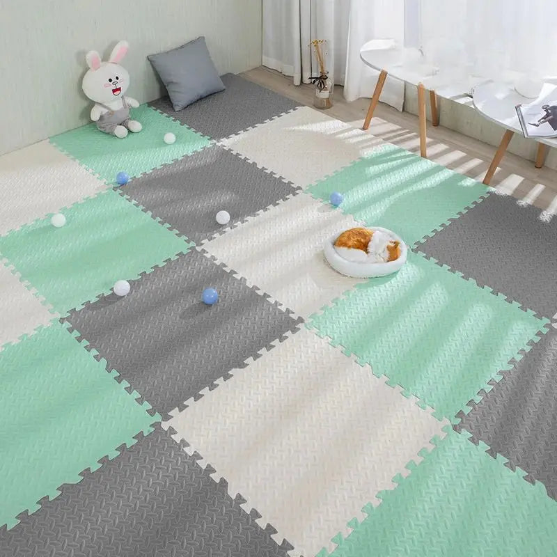16pcs Foam Baby Play Mat Puzzle Mat Kids Interlocking Exercise Tiles Rugs Puzzle Floor Tiles Toy Carpet Soft Carpet 30*30*1cm Suncollections